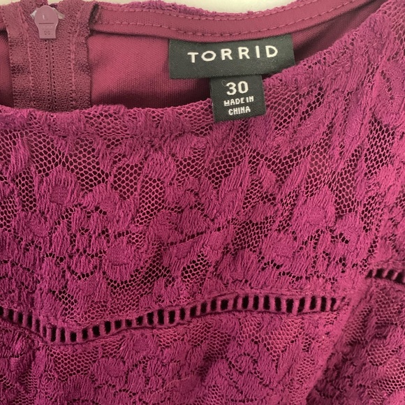 💜 Torrid Plum Lace Dress - Picture 4 of 7
